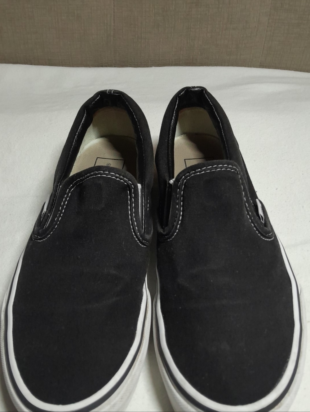 Vans Slip-On Loafers in Black and White